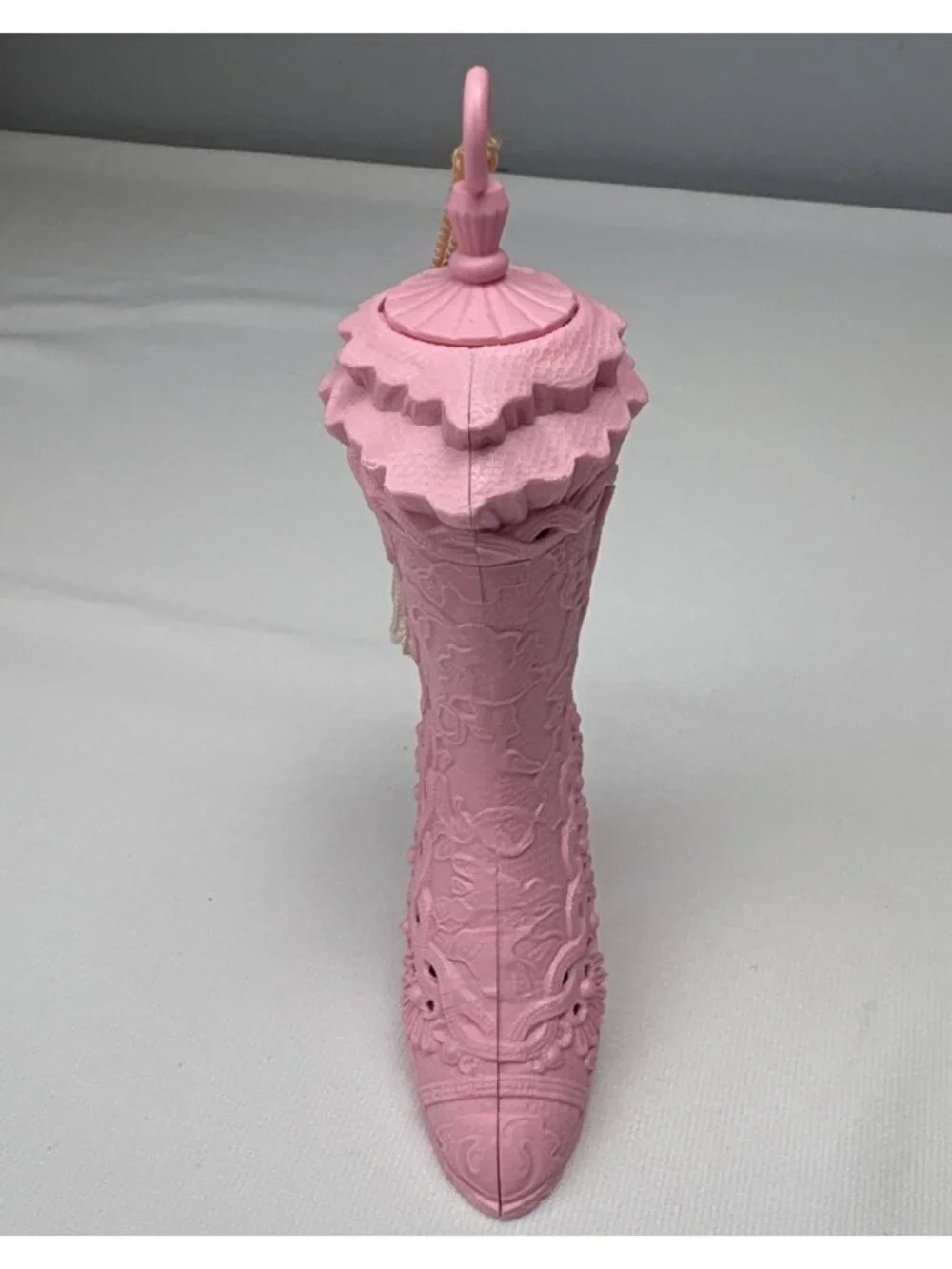 Avon Victorian Pink Tassel Boot Pomander Clutching 70s Charm Scent-Free Style